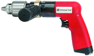 #UT8896R - 1/2" Reversing - Air Powered Drill - Handle Exhaust - Caliber Tooling