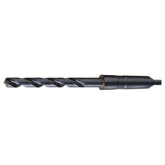 57/64 RHS / RHC HSS 118 Degree Radial Point General Purpose Taper Shank Drill - Steam Oxide - Exact Industrial Supply
