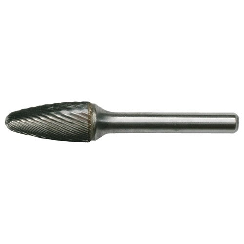 SF-51 Standard Cut Solid Carbide Bur-Round Nose Tree Shape - Exact Industrial Supply