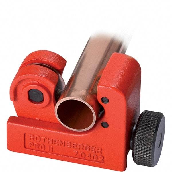 Rothenberger - 1/4" to 7/8" Pipe Capacity, Tube Cutter - Cuts Copper, 2-1/4" OAL - Caliber Tooling