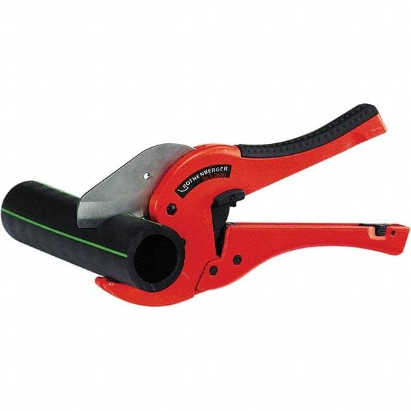 Rothenberger - 2" Pipe Capacity, Tube & Pipe Cutter - Cuts Plastic, PVC, CPVC, 10-1/4" OAL - Caliber Tooling