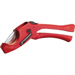 Rothenberger - 1-1/4" Pipe Capacity, Tube & Pipe Cutter - Cuts Plastic, PVC, CPVC, 7" OAL - Caliber Tooling