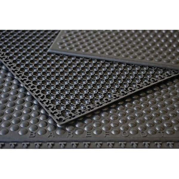 Barefoot - 3' Long x 4' Wide, Dry Environment, Anti-Fatigue Matting - Black, EPDM Rubber with EPDM Rubber Base - Caliber Tooling