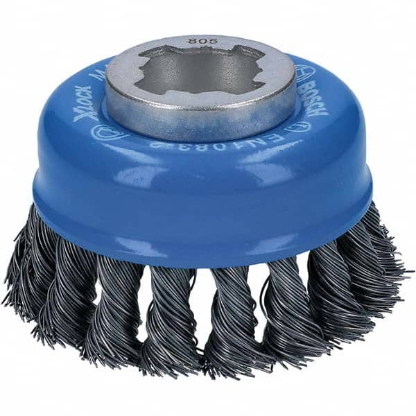 Bosch - 3" Diam 0.012" X-LOCK Carbon Steel Fill Cup Brush - Caliber Tooling