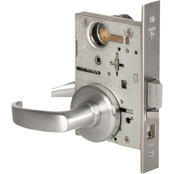 Best - Office Lever Lockset for 1-3/4" Thick Doors - Exact Industrial Supply