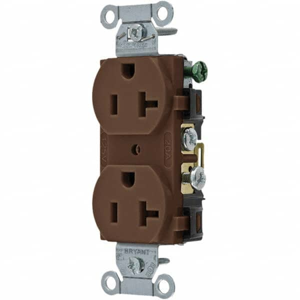 Bryant Electric - Straight Blade Receptacles Receptacle Type: Duplex Receptacle Grade: Commercial - Caliber Tooling