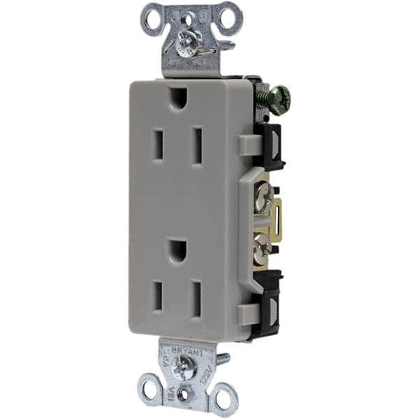 Bryant Electric - Straight Blade Receptacles Receptacle Type: Duplex Receptacle Grade: Commercial - Caliber Tooling