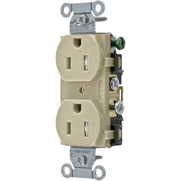 Bryant Electric - Straight Blade Receptacles Receptacle Type: Duplex Receptacle Grade: Commercial - Caliber Tooling