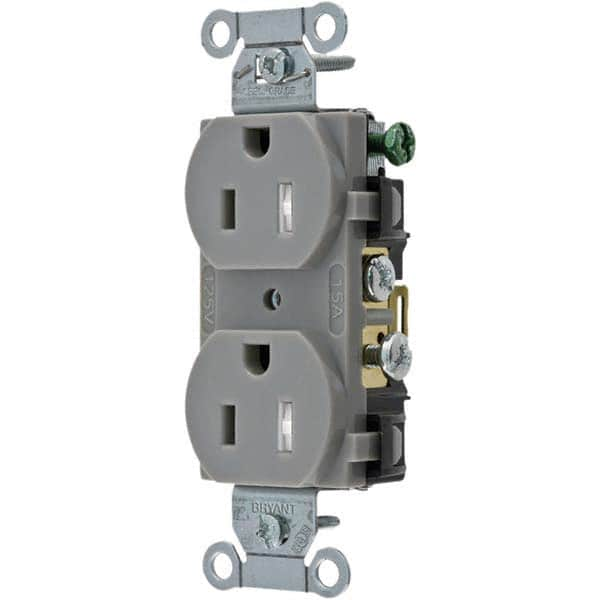 Bryant Electric - Straight Blade Receptacles Receptacle Type: Duplex Receptacle Grade: Commercial - Caliber Tooling