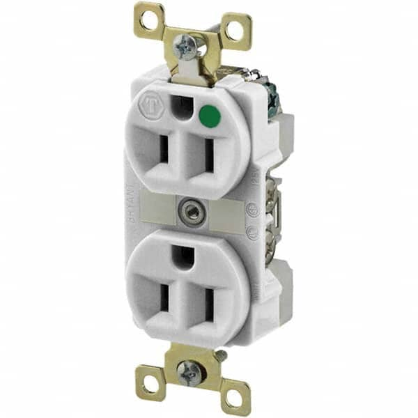 Bryant Electric - Straight Blade Receptacles Receptacle Type: Duplex Receptacle Grade: Hospital - Caliber Tooling