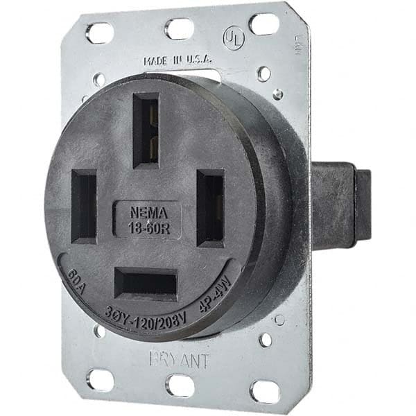 Bryant Electric - Straight Blade Receptacles Receptacle Type: Single Receptacle Grade: Industrial - Caliber Tooling