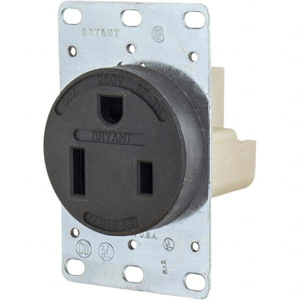 Bryant Electric - Straight Blade Receptacles Receptacle Type: Single Receptacle Grade: Industrial - Caliber Tooling