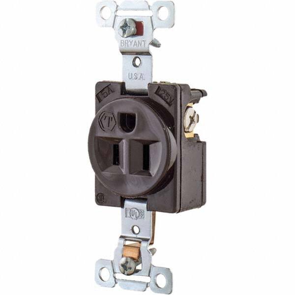 Bryant Electric - Straight Blade Receptacles Receptacle Type: Single Receptacle Grade: Industrial - Caliber Tooling