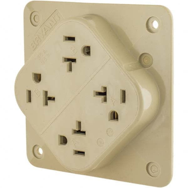 Bryant Electric - Straight Blade Receptacles Receptacle Type: Fourplex Receptacle Grade: Industrial - Caliber Tooling