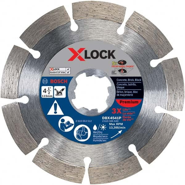 Bosch - Wet & Dry-Cut Saw Blades Blade Diameter (Inch): 4-1/2 Blade Material: Diamond-Tipped - Caliber Tooling