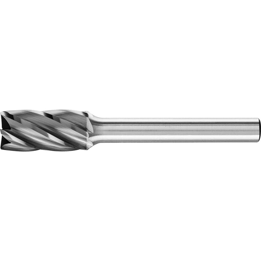 PFERD - SB-3, 3/8" Cut Diam, 1/4" Shank Diam, Carbide End Cut Aluma Cut Cylinder with End Cut Burr - Exact Industrial Supply