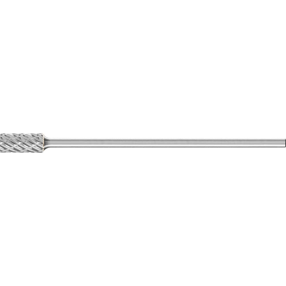 PFERD - SA-5L6, 1/2" Cut Diam, 1/4" Shank Diam, Carbide No End Cut Diamond Pattern Cylinder Burr - Exact Industrial Supply