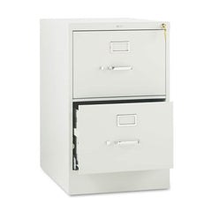 Hon - 2 Drawer Light Gray Steel Vertical File Cabinet - Exact Industrial Supply