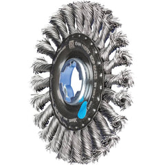 PFERD - Wheel Brushes; Outside Diameter (Inch): 4-1/2 ; Wire Type: Knotted ; Fill Material: Stainless Steel ; Trim Length (Inch): 7/8 ; Filament Wire Diameter Range: 0.0200-0.0299 ; Maximum RPM: 12500.000 - Exact Industrial Supply