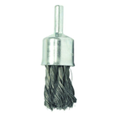 1/2″ Diameter - Knot Type Steel Wire End Brush - Caliber Tooling