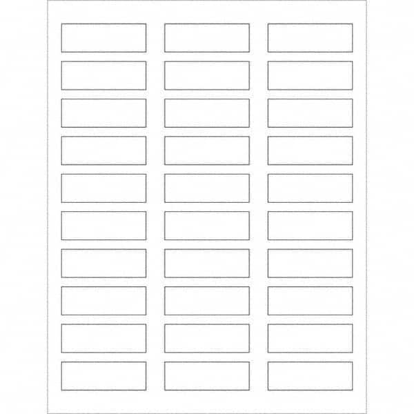 Tape Logic - Pack of (30), 100 Sheet 2-1/4" x 3/4" White Permanent Acrylic Laser Labels - Caliber Tooling