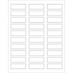 Tape Logic - Pack of (30), 100 Sheet 2-1/4" x 3/4" White Permanent Acrylic Laser Labels - Caliber Tooling