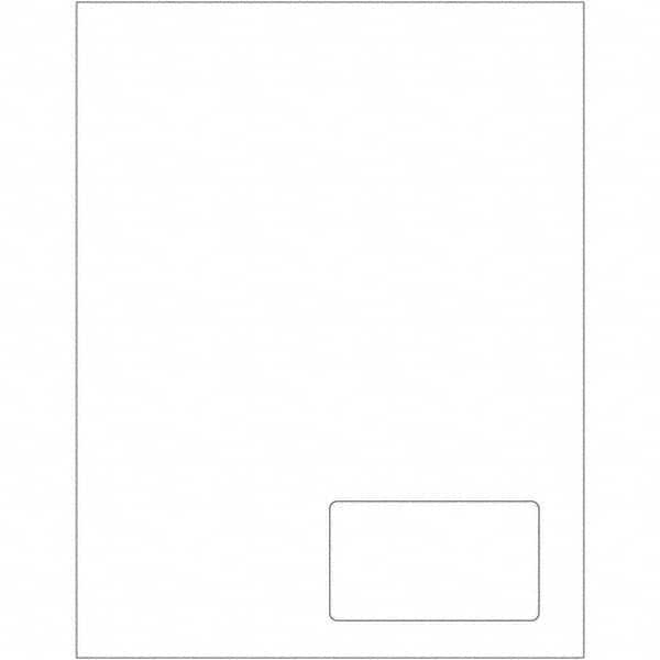 Tape Logic - Pack of (100), 1 Sheet 3-1/2" x 2" White Paper Laser Labels - Caliber Tooling