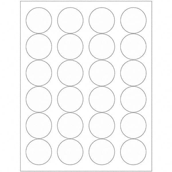 Tape Logic - Pack of (24), 100 Sheet 1.66" x 1-21/32" Clear Permanent Acrylic Laser Labels - Caliber Tooling