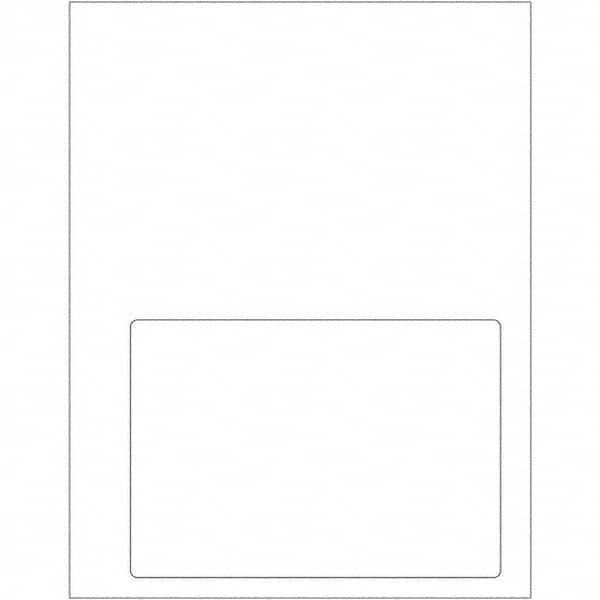 Tape Logic - Pack of (100), 1 Sheet 6-3/4" x 4-3/4" White Paper Laser Labels - Caliber Tooling