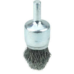 3/4″ Controlled Flare Crimped Wire End Brush, .0104″ Steel Fill - Caliber Tooling