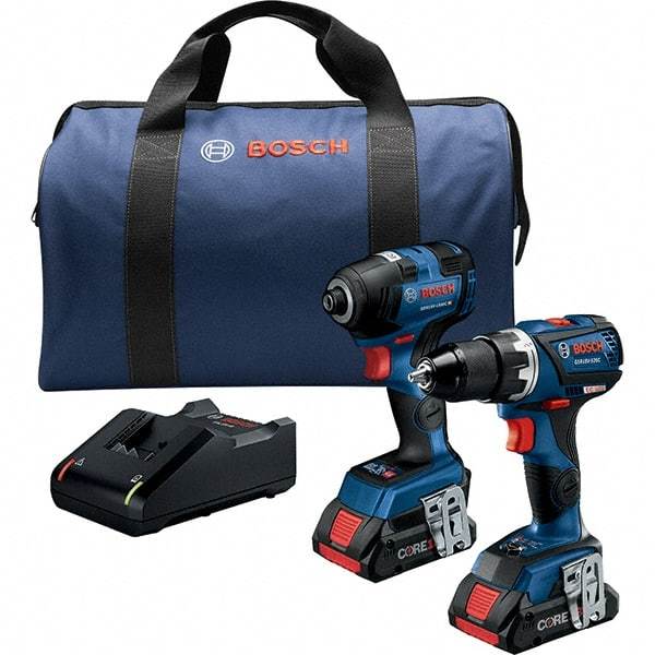 Bosch - Cordless Tool Combination Kits Voltage: 18 Tools: Impact Driver; Drill/Driver - Caliber Tooling