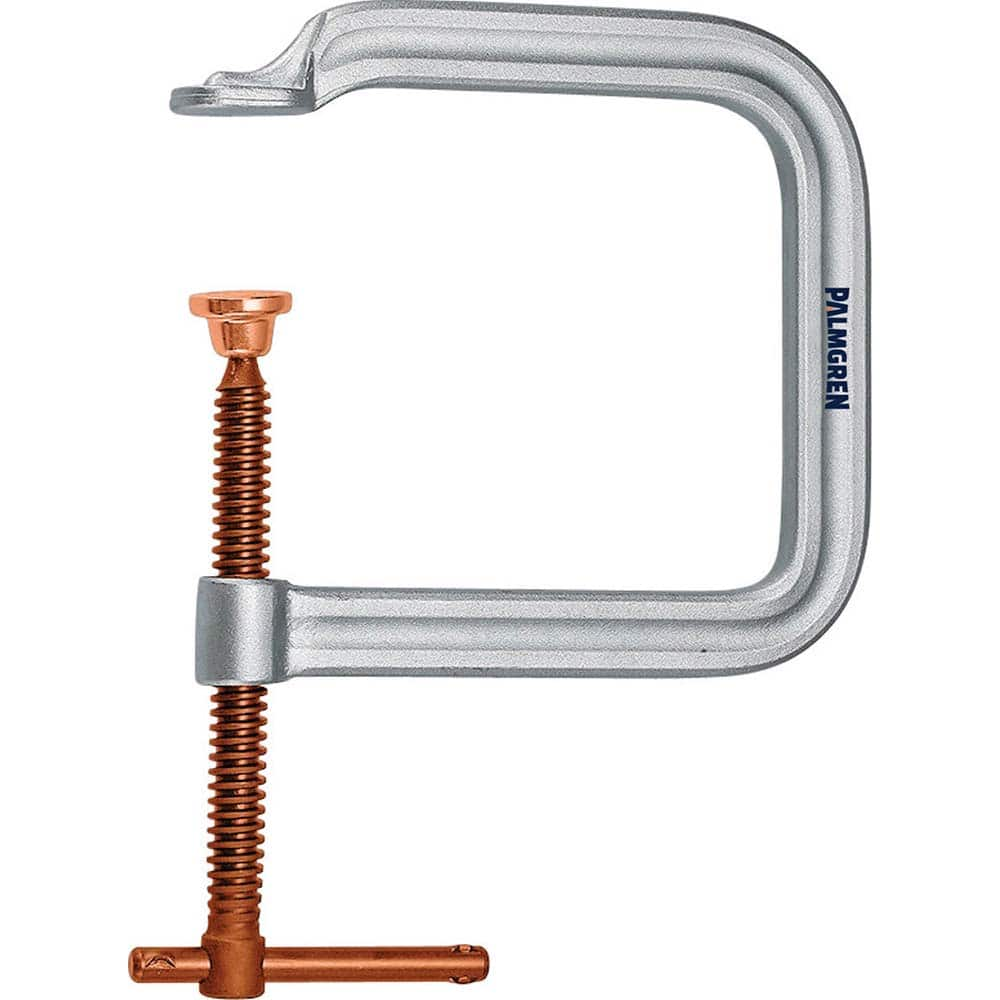 Palmgren - C-Clamps; Clamp Type: C-Style ; Application Strength: Regular-Duty ; Throat Depth Style: Extra Deep Throat ; Clamp Material: Steel ; Maximum Opening Capacity (Inch): 8 ; Minimum Opening Capacity (Inch): 0 - Exact Industrial Supply