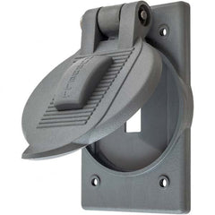 Hubbell Wiring Device-Kellems - Weatherproof Box Covers Cover Shape: Round Number of Holes in Outlet: 1 - Caliber Tooling