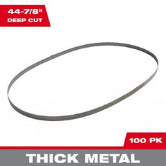 Milwaukee Tool - 44-7/8" x 1/2" x 0.02" 10-14 TPI Bi-Metal Portable Band Saw Blade - Caliber Tooling