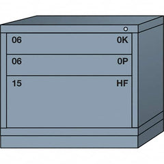 Lyon - 3 Drawer, Standard Desk Height - Single Drawer Access Cabinet - Steel, 30" Wide x 28-1/4" Deep x 26-7/8" High, Dove Gray - Caliber Tooling