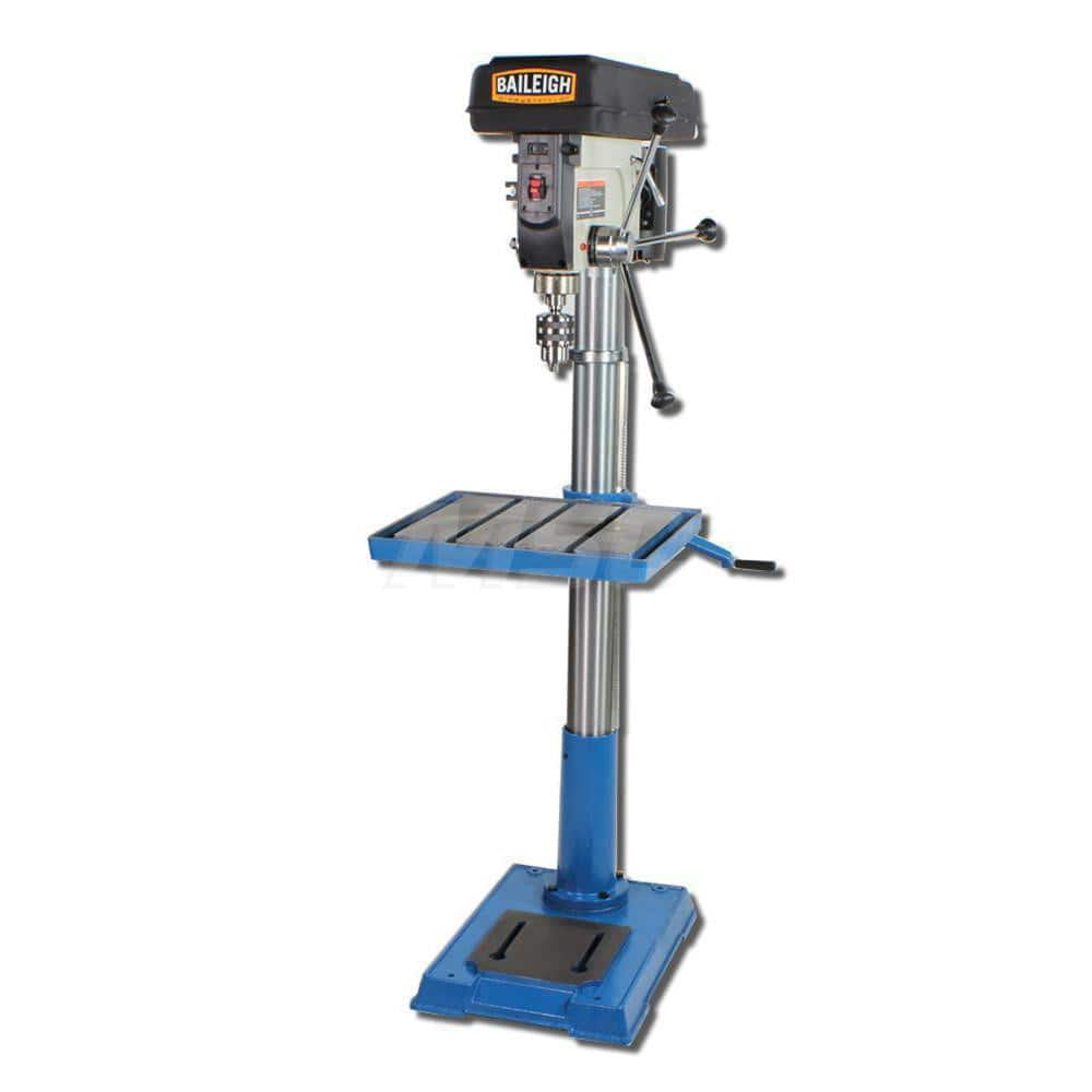 Floor Drill Press: 20″ Swing, 2 hp, 220V, 1 Phase 12 Speed, 4-3/4″ Spindle Travel