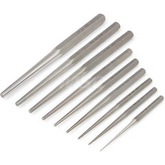 Aligning Punch Set: 9 Pc High Carbon Steel