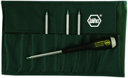 8 Piece - T6; T7; T8; T9; T10; T15; T20; T25 - ESD Safe Interchangeable Torx Blade Set in Canvas Pouch - Caliber Tooling