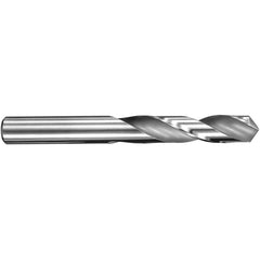 4.5 mm Dia. × 4.5 mm Shank × 24 mm Flute Length × 58 mm OAL, 3xD, 145°, TA, 2 Flute, External, Round Solid Carbide Drill - Exact Industrial Supply