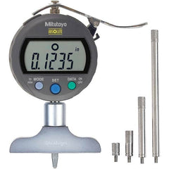 Mitutoyo - Electronic Depth Gages Minimum Measurement (Decimal Inch): 0 Maximum Measurement (Decimal Inch): 8.0000 - Caliber Tooling