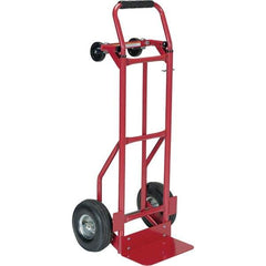 Vestil - 500 Lb Capacity 36" OAH Hand Truck - Dual Grip Handle, Steel, Pneumatic Wheels - Caliber Tooling