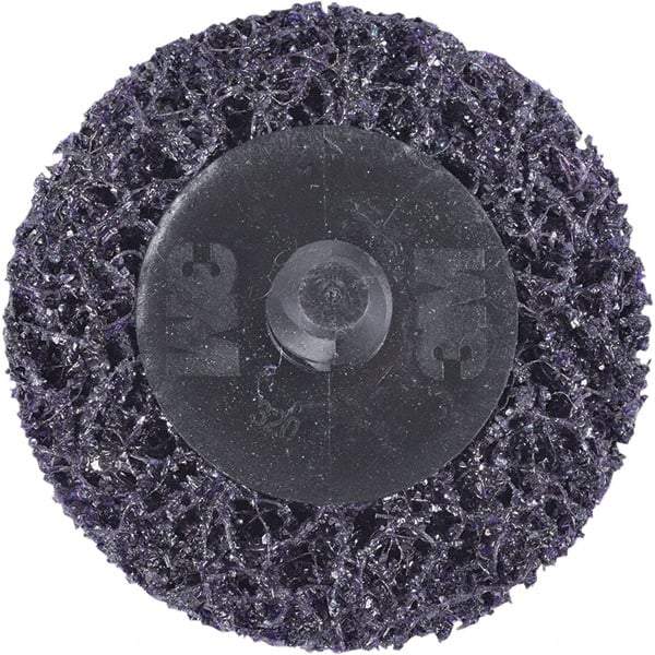 3M - 2" Extra Coarse Grade Silicon Carbide Deburring Disc - Hook & Loop Connection, Purple, 18,000 Max RPM - Caliber Tooling