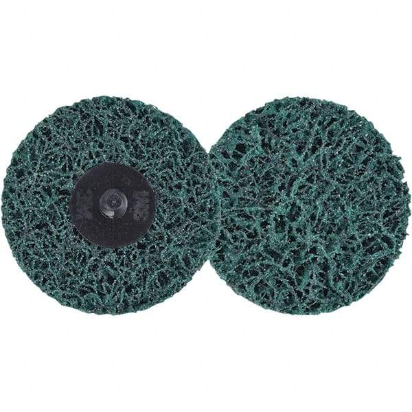 3M - 3" Extra Coarse Grade Aluminum Oxide Deburring Disc - Hook & Loop Connection, Green, 15,000 Max RPM - Caliber Tooling