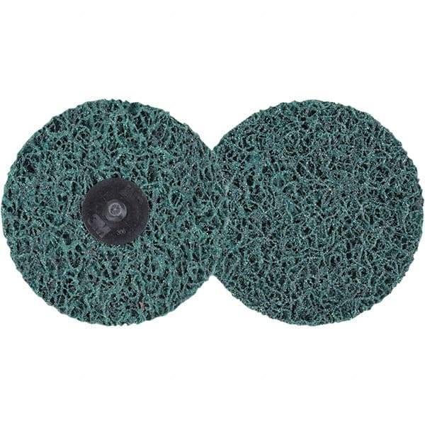 3M - 4" Extra Coarse Grade Aluminum Oxide Deburring Disc - Hook & Loop Connection, Green, 11,000 Max RPM - Caliber Tooling