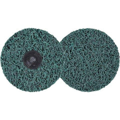 3M - 4" Extra Coarse Grade Aluminum Oxide Deburring Disc - Hook & Loop Connection, Green, 11,000 Max RPM - Caliber Tooling