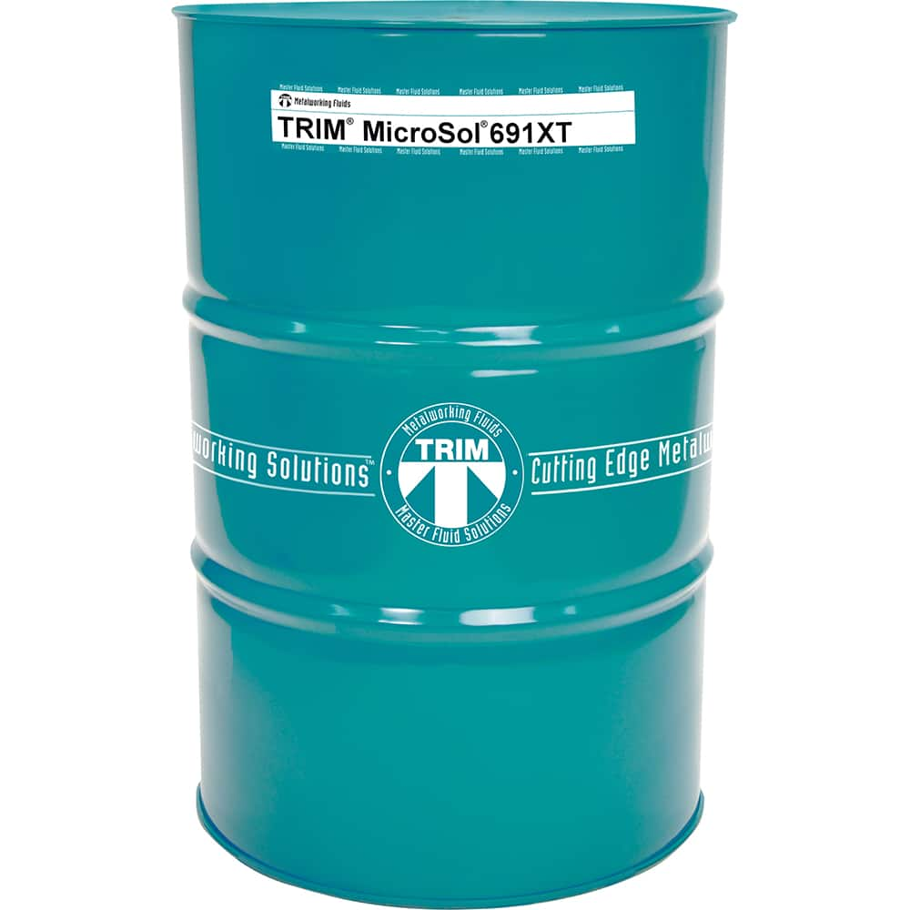 Master Fluid Solutions - Metalworking Fluids & Coolants; Type: Microemulsion ; Form or Style: Liquid; Low Foam; Semisynthetic ; Container Type: Drum ; Color: Amber ; For Use With: Metalworking ; Series: TRIM MicroSol 691XT - Exact Industrial Supply