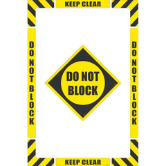 NMC - Adhesive Backed Floor Signs; Message Type: Accident Prevention ; Graphic Type: None ; Message or Graphic: Message Only ; Legend: Do Not Block ; Color: Black; Yellow ; Special Color Properties: No Special Properties - Exact Industrial Supply