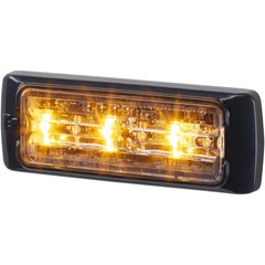 Federal Signal Corp - Emergency Light Assemblies; Type: Warning ; Flash Rate: Variable ; Mount: Surface ; Color: Black; Amber ; Power Source: 12-24V DC ; Overall Height (Decimal Inch): 1.3000 - Exact Industrial Supply