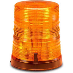 Federal Signal Corp - Emergency Light Assemblies; Type: Beacon ; Flash Rate: Variable ; Mount: Perm./1" Pipe Mount ; Color: Amber ; Power Source: 12-24V ; Overall Height (Decimal Inch): 6.2000 - Exact Industrial Supply