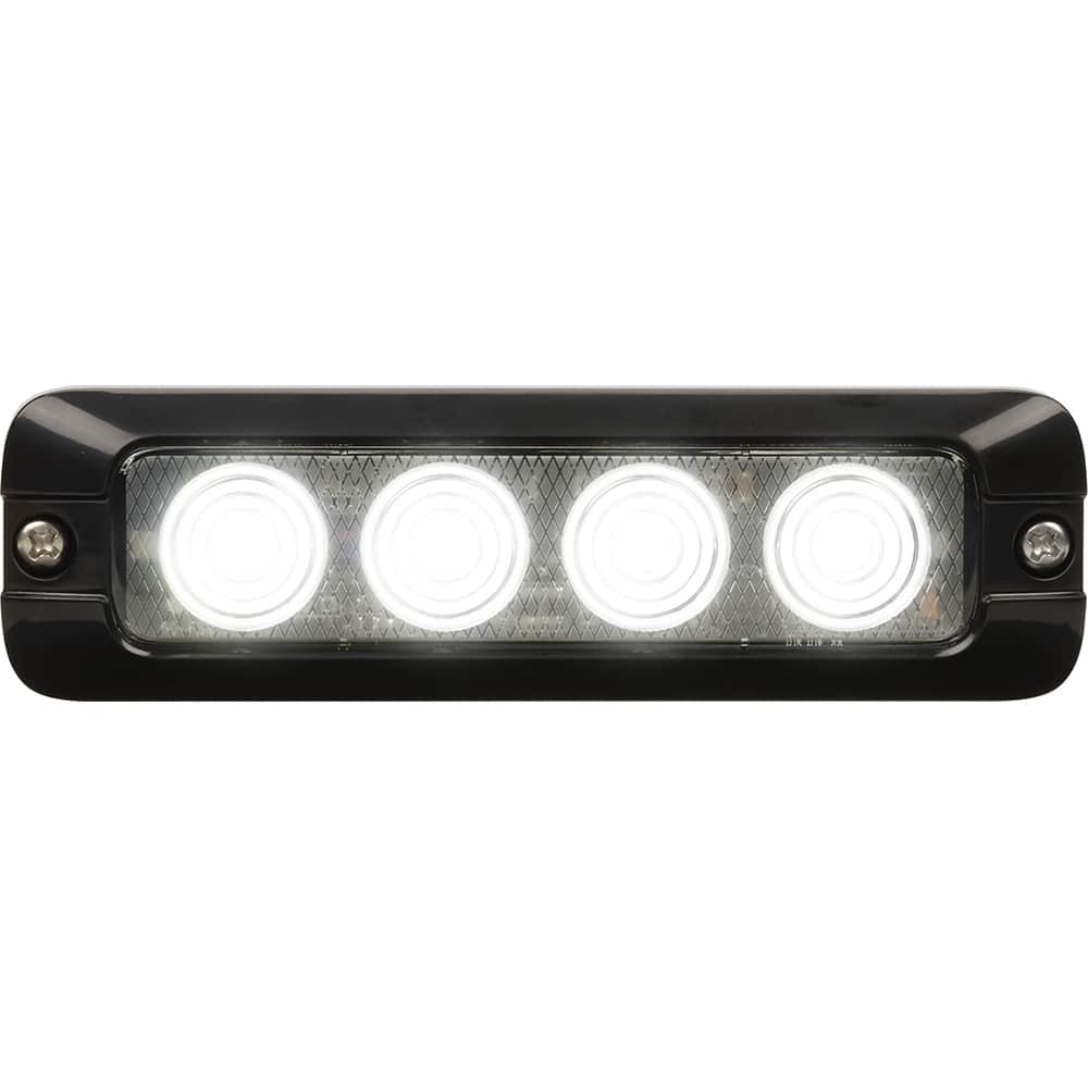 Federal Signal Corp - Emergency Light Assemblies; Type: Warning ; Flash Rate: Variable ; Mount: Surface ; Color: Black; White ; Power Source: 12 Volt DC ; Overall Height (Decimal Inch): 1.2800 - Exact Industrial Supply